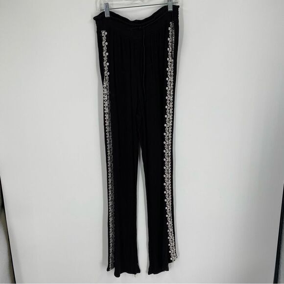 Mudd Women’s Pull On Elastic Waist Dark Brown Palazzo Pants size XL - Picture 1 of 4